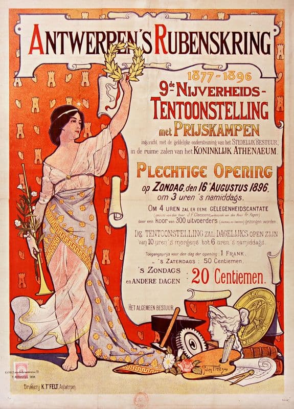 Antwerpem’s Rubenskring, 1877-1896. 9de Nijverheids-Tentoostelling met Prijskampen as a canvas print