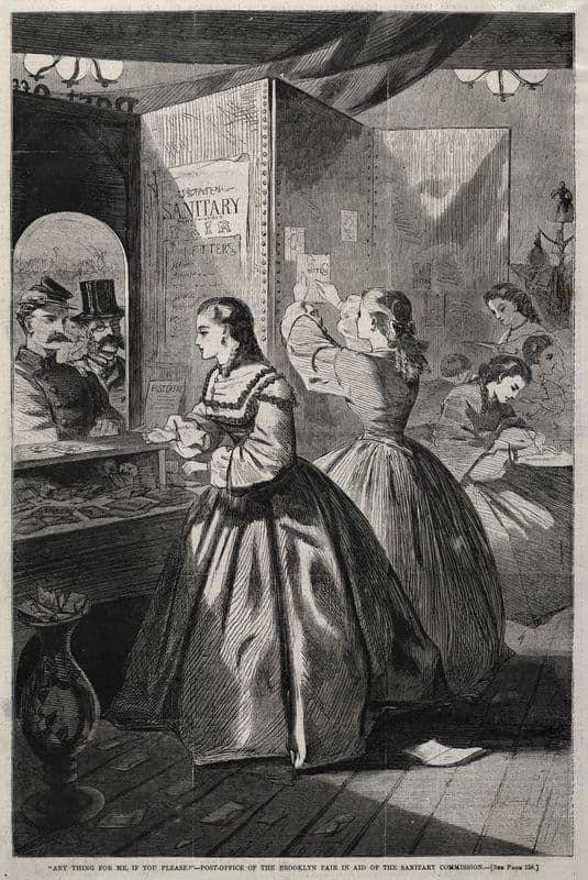 ‘Any Thing for Me, If you Please’ – Post-Office of the Brooklyn Fair in Aid of the Sanitary Commission as a canvas print