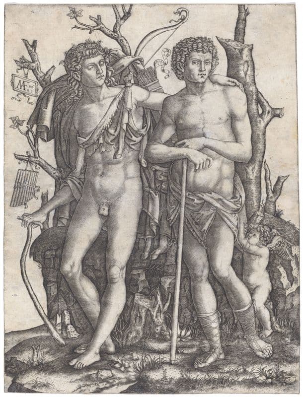 Apollo and Hyacinthus as a canvas print