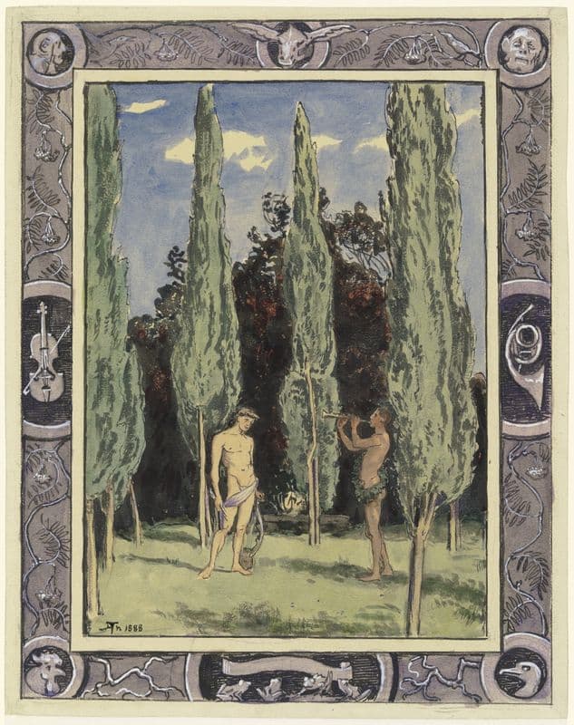Apollo and Marsyas as a canvas print
