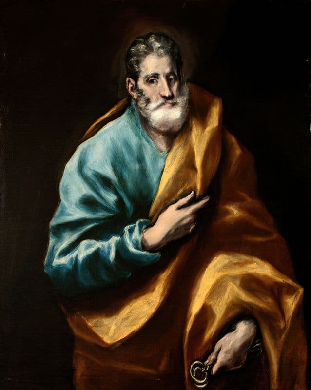 Apostle Saint Peter (1610-1614) as a canvas print