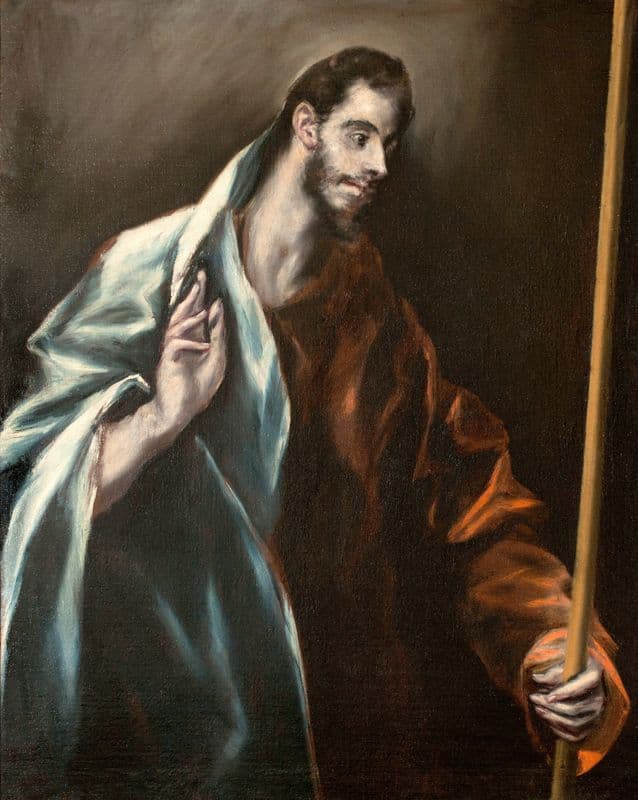Apostle St Thomas (1610-1614) as a canvas print