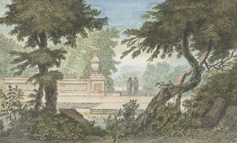 Arcadisch landschap (1706 - 1759) as a canvas print