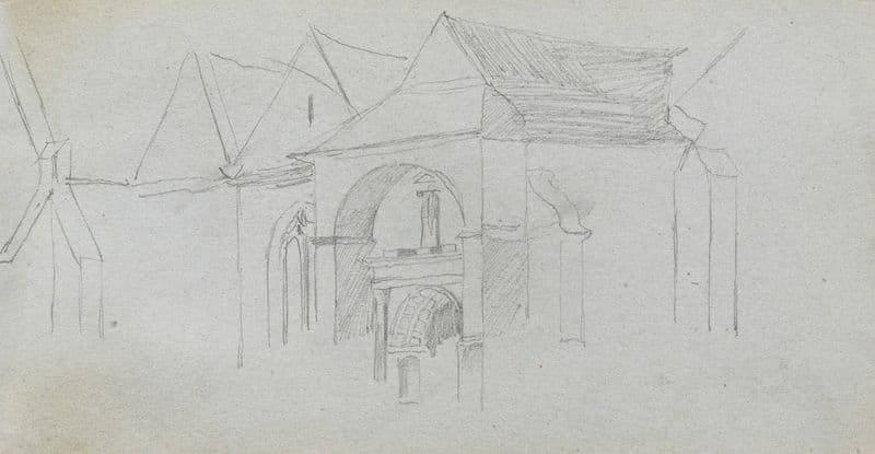 Architectural Study (1860s) as a canvas print