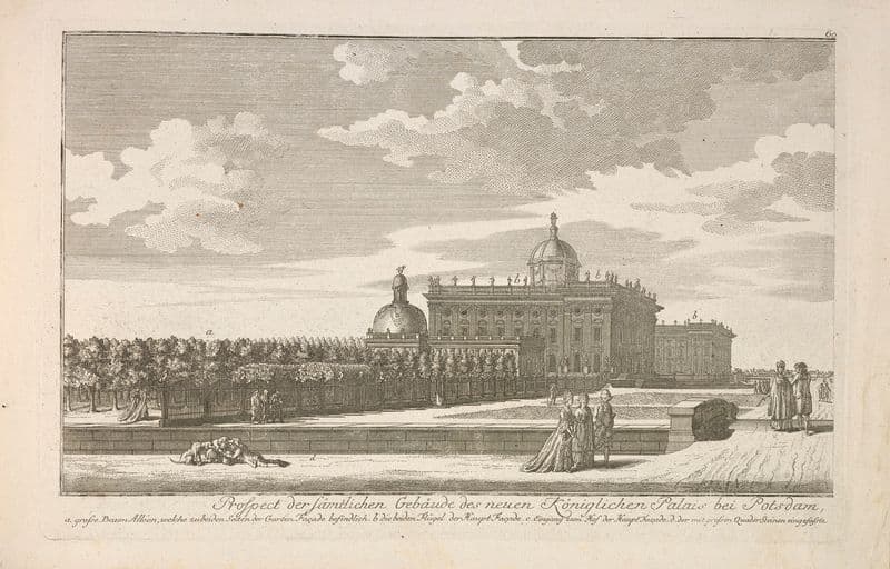 Architecture of German cities Pl.49 (18th century) as a canvas print