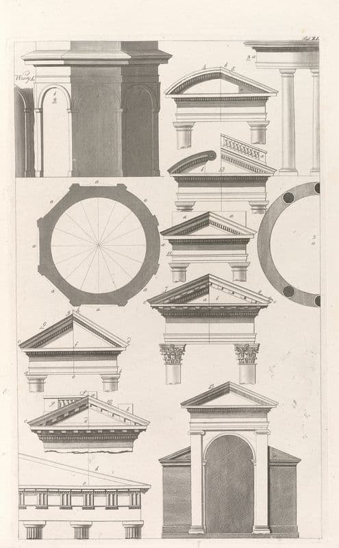Architektura obeymuiaca wszelki gatunek murowania i budowania Pl.041 as a canvas print