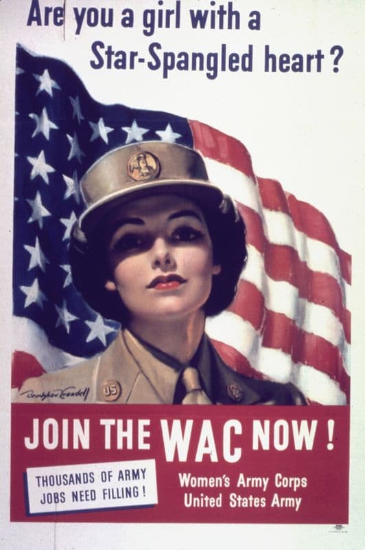 Are you a girl with a star-spangled heart (1941-1945) as a canvas print