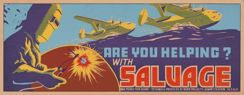 Are you helping; with salvage (1941-1943) as a canvas print