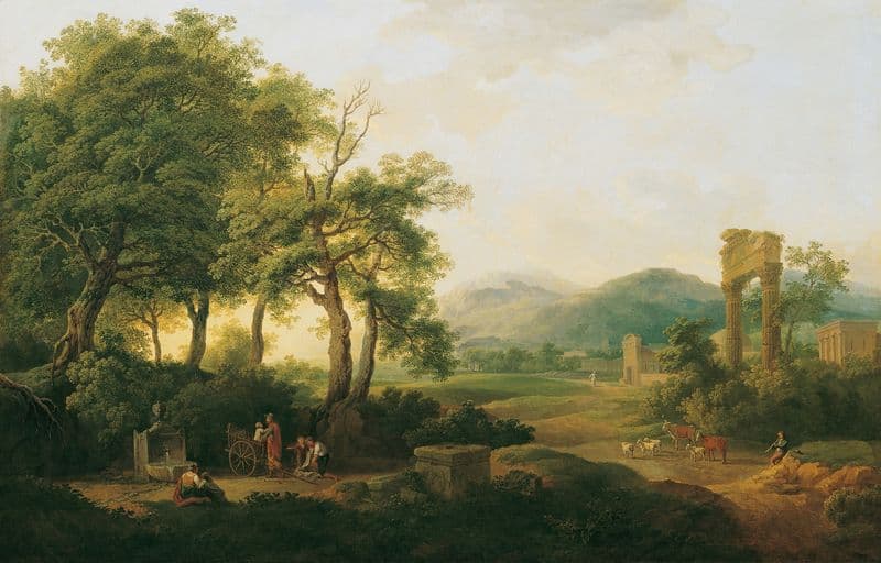 Arkadische Landschaft as a canvas print