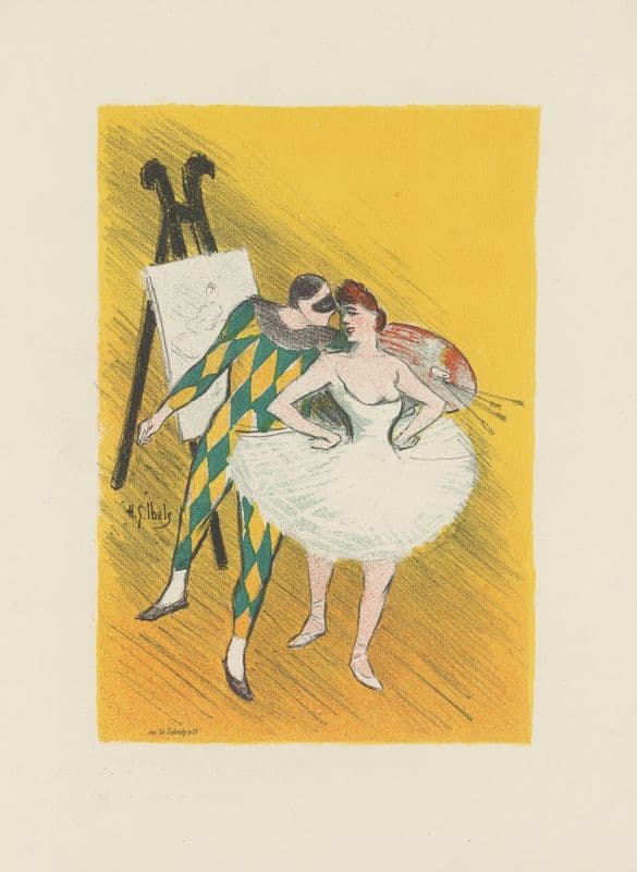 Arlequin et Colombine as a canvas print