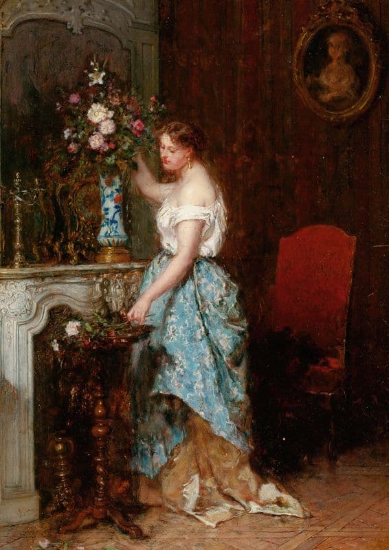 Arranging the Bouquet as a canvas print