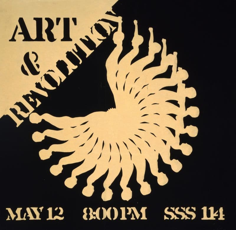 Art and revolution (ca. 1970) as a canvas print