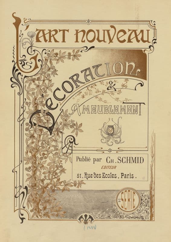 Art nouveau decoration and ameublement, 2 série as a canvas print