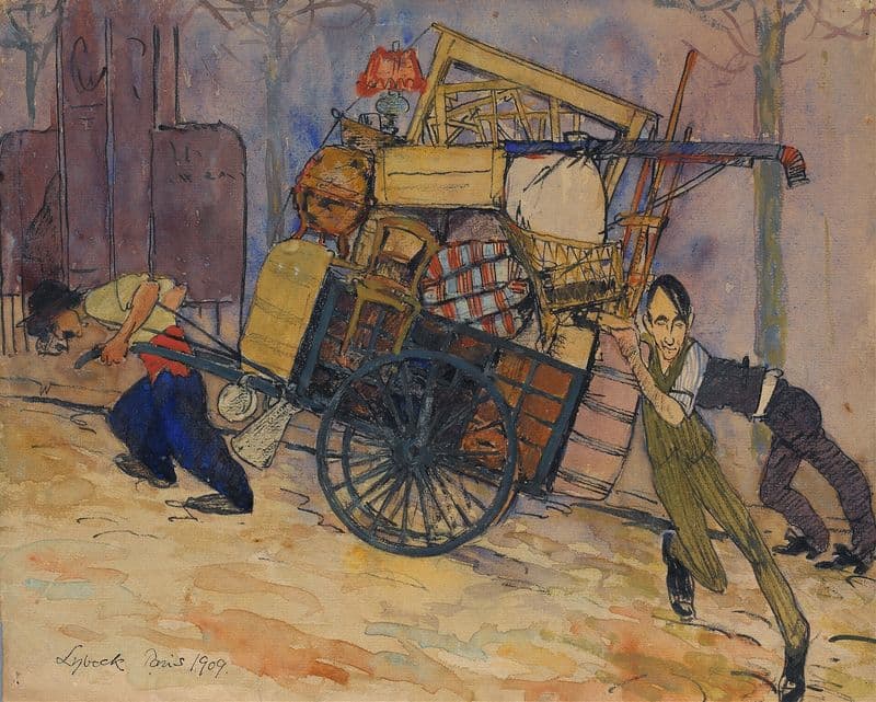 Artist Carl Frisendahl’s move in Montparnasse, Paris as a canvas print