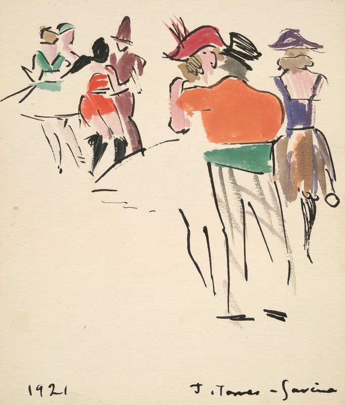 Artists’ Ball; Costumed Dancers as a canvas print