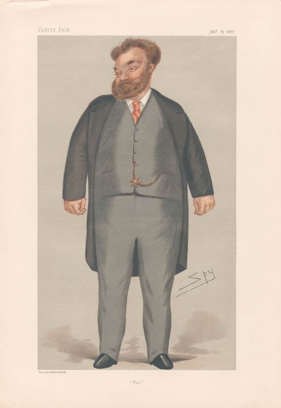 Artists. ‘Val’. Mr. Valentine C. Prinsep. 13 January 1877 as a canvas print