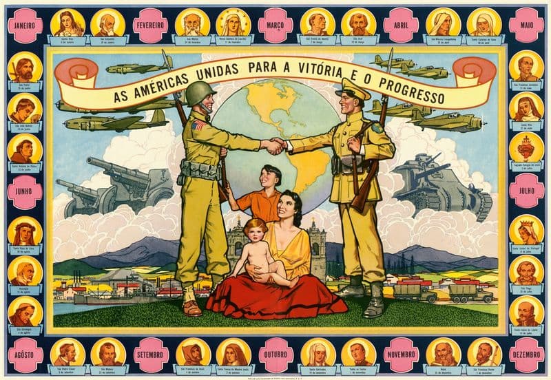 As Américas Unidas Para a Vitória e o Progresso as a canvas print
