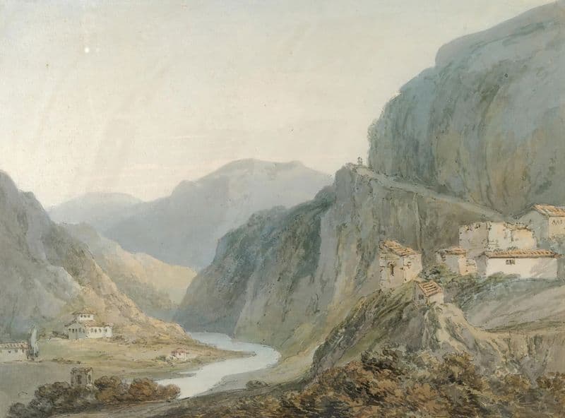 Ascent To The Cascade Of Terni as a canvas print