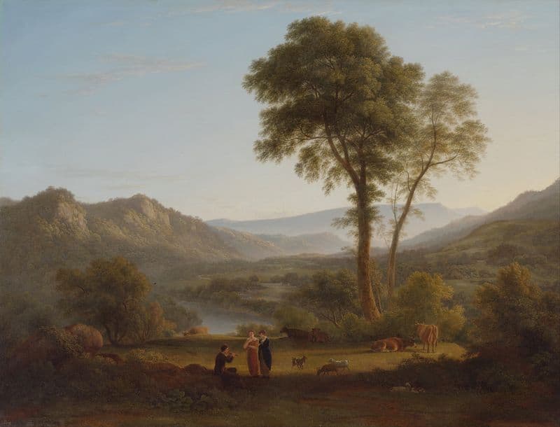 At Matlock, mist rising as a canvas print
