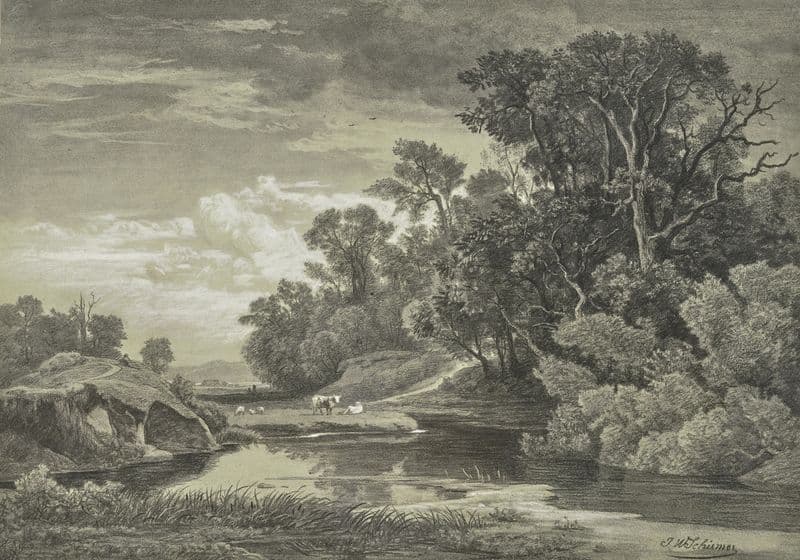 At the Arly near Karlsruhe as a canvas print