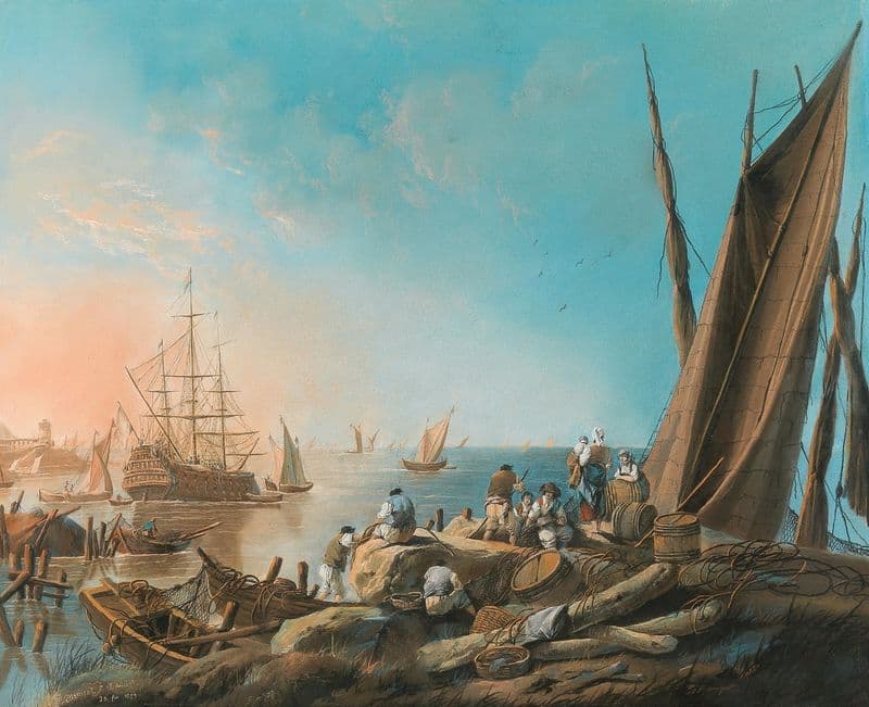 At the mouth of the River Tagus as a canvas print