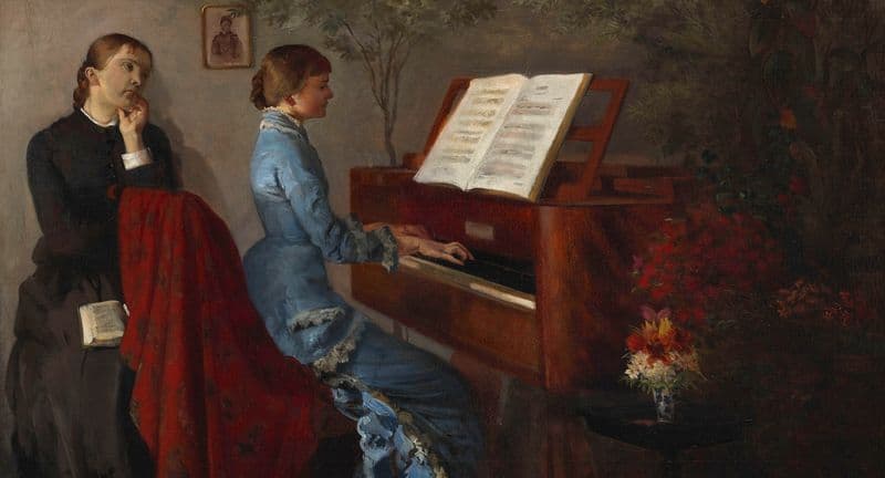 At the Piano as a canvas print