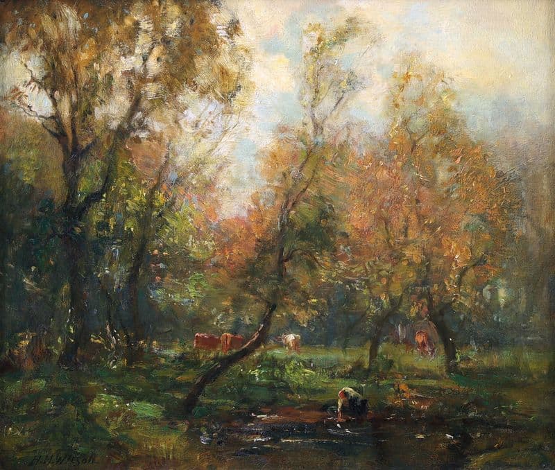 At The Village Pond as a canvas print
