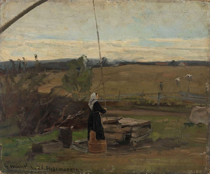 At the Well as a canvas print