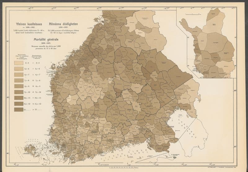 Atlas ofver Finland Pl.35 as a canvas print