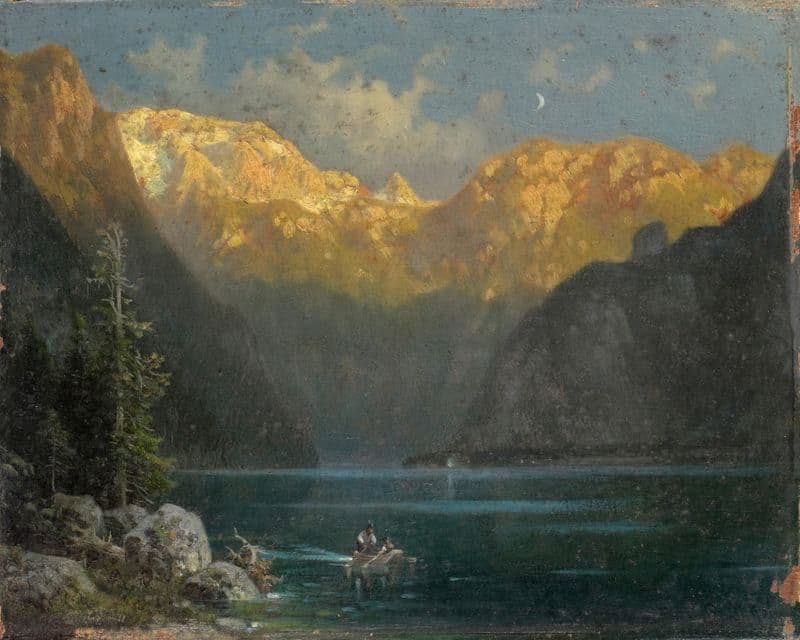 Atmosphere at the Königssee as a canvas print