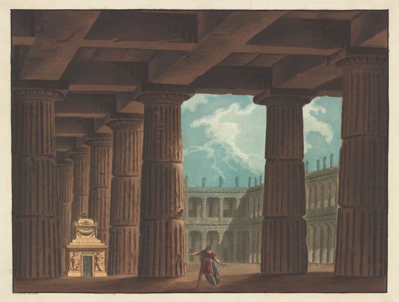 Atrio contiguo alla reggia di Ceruone as a canvas print
