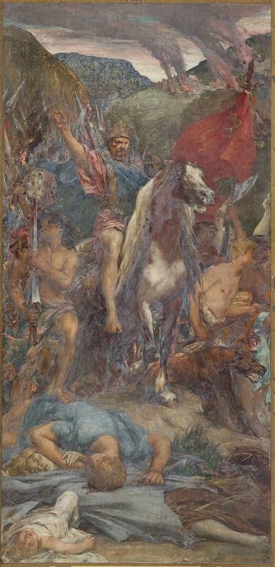 Attila et son armée en marche sur Paris (1874-1891) as a canvas print