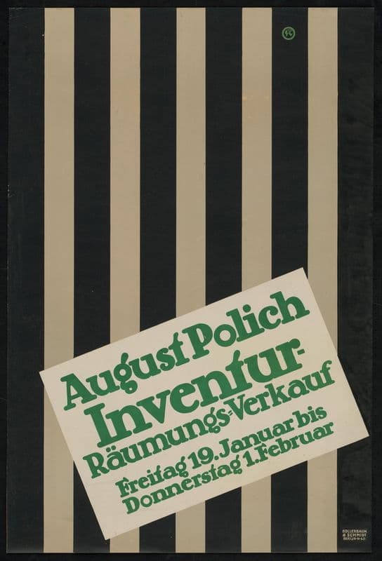 August Polich Inventur Räumungsverkauf as a canvas print