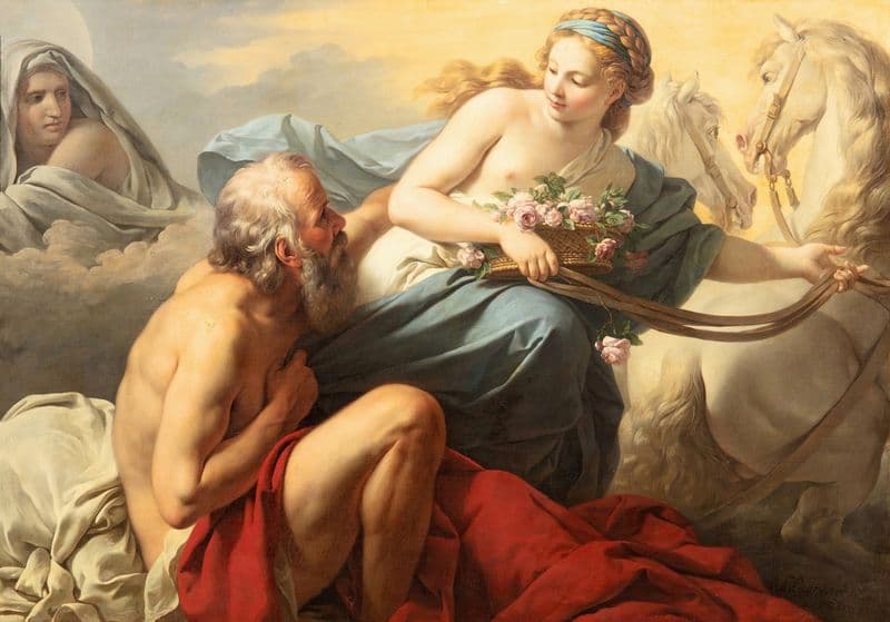 Aurora and Tithonus as a canvas print