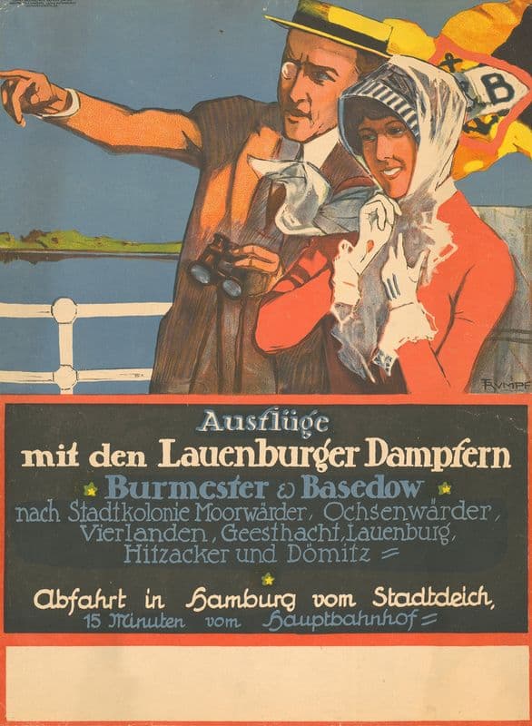 Ausflüge mit den Lauenburger Dampfern Burmeister & Basedow as a canvas print