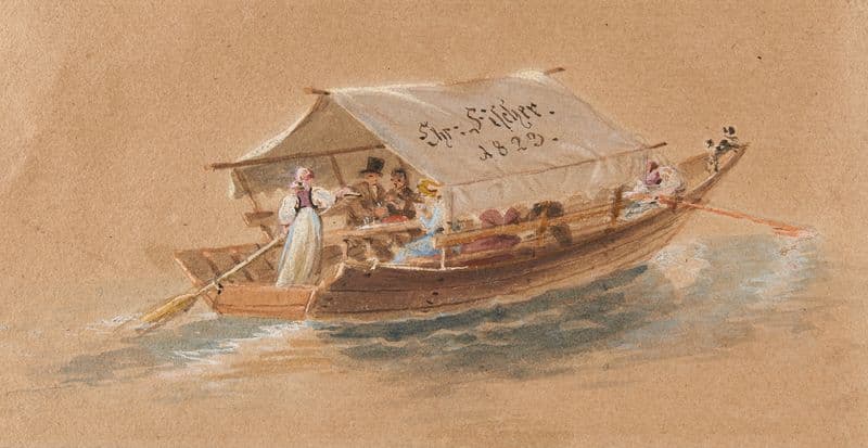 Ausflugsboot auf dem Brienzersee as a canvas print