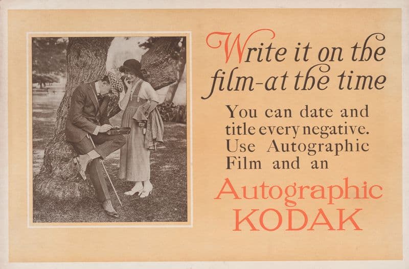 Autographic Kodak – write it on the film – at the time. as a canvas print
