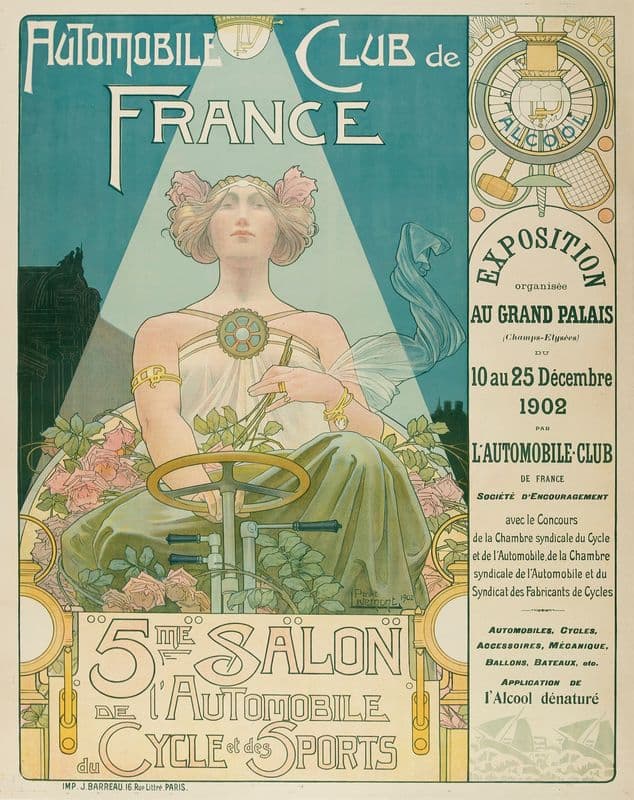 Automobile Club de France. 5me Salon as a canvas print