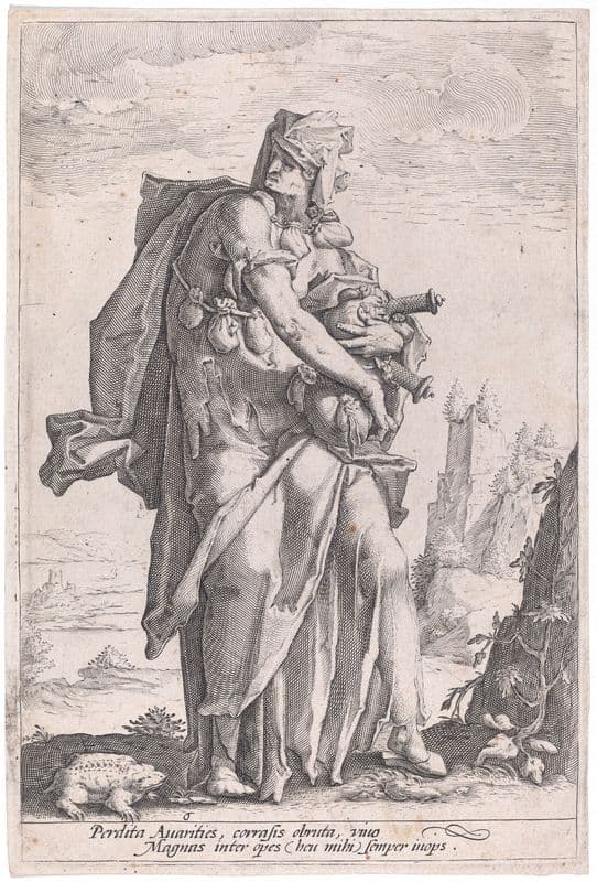 Avarice (c. 1587) as a canvas print