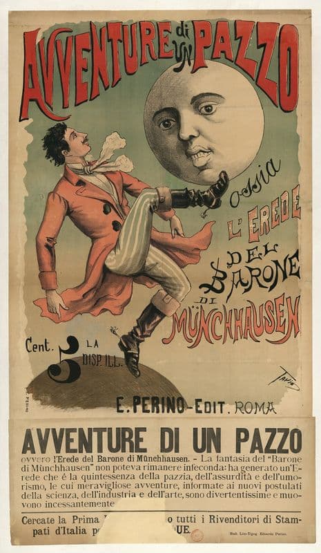 Aventure di un pazzo, ossia l’Erede del Barone di Münchhausen as a canvas print