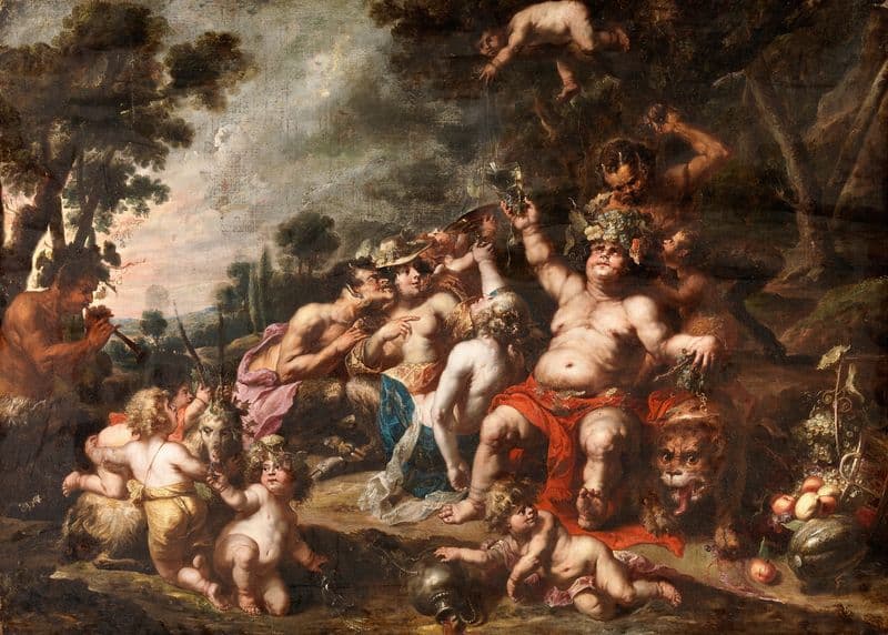 Bacchanal (1628-1640) as a canvas print