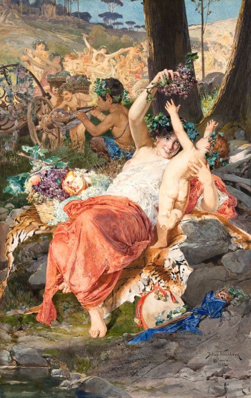 Bacchant as a canvas print