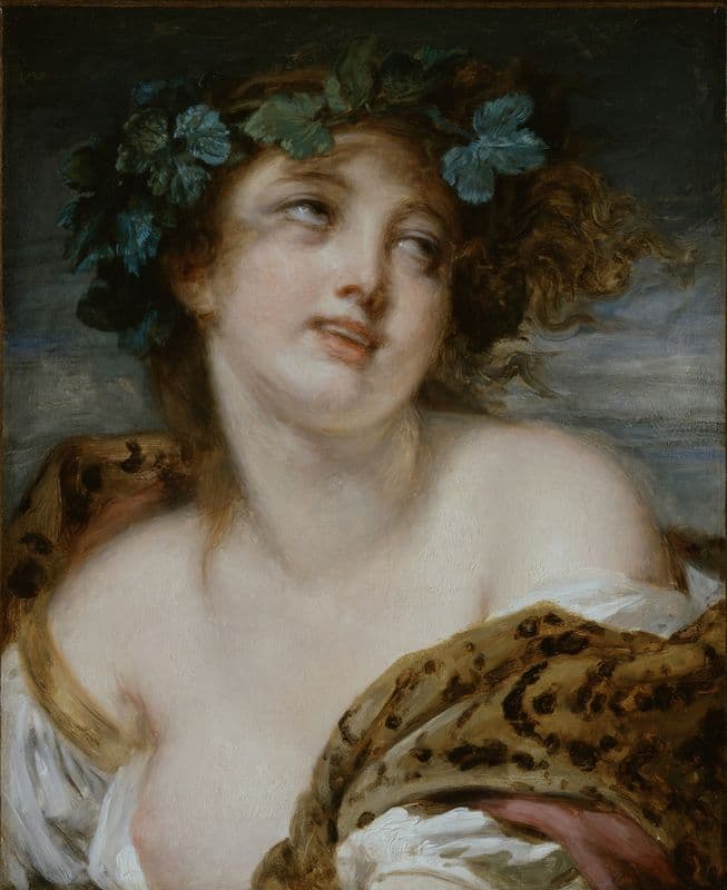 Bacchante (Probably 1780s) as a canvas print