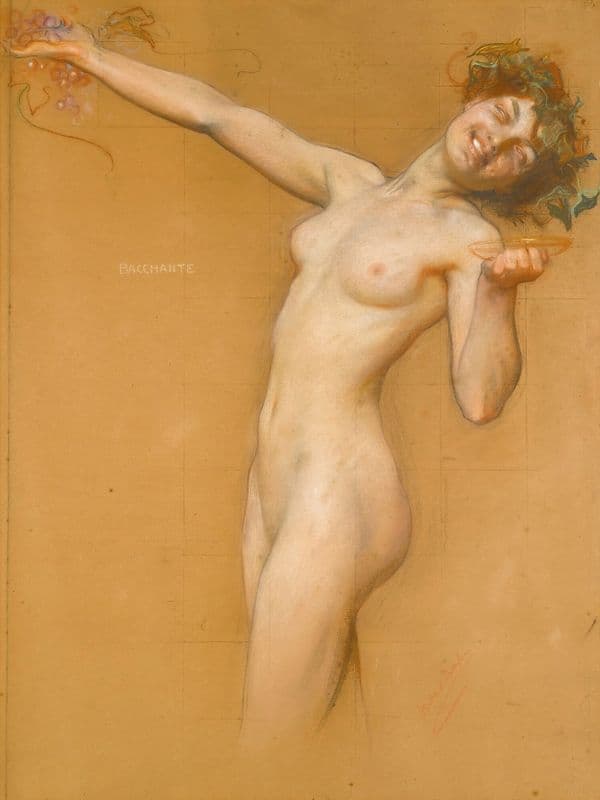 Bacchante, study for the vintage morn as a canvas print