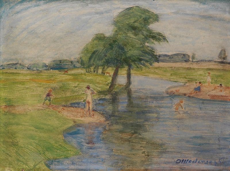 Badeszene as a canvas print
