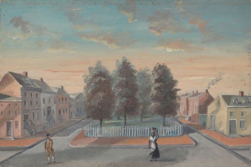 Baked Pears in Duane Park (1870s) as a canvas print