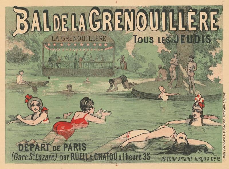 Bal de la Grenouillère, tous les jeudis as a canvas print