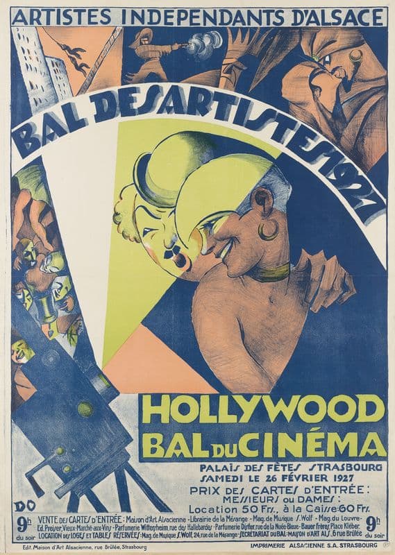 Bal des artistes; Hollywood, bal du cinema, 26 fevrier 1927 as a canvas print