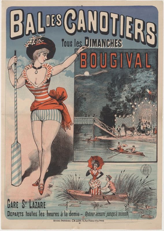 Bal des canotiers. Bougival (1882-1888) as a canvas print