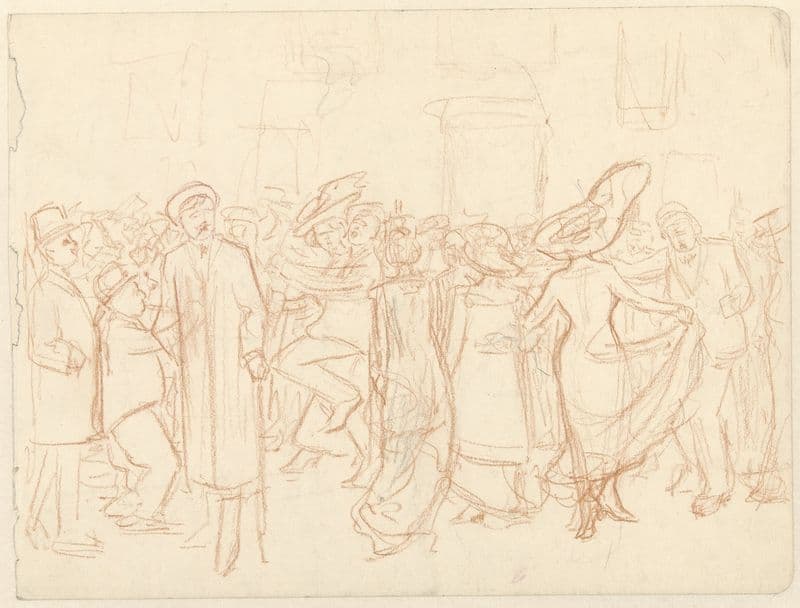 Bal met dansende personen as a canvas print